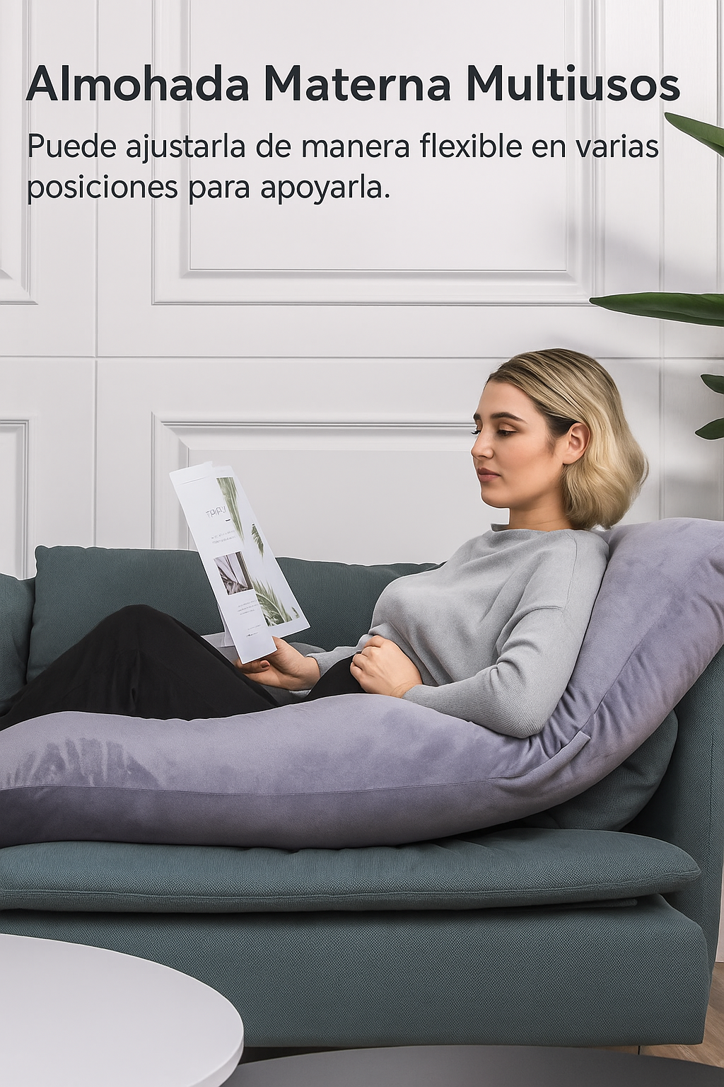 Almohada de Maternidad y Embarazo Elsaïa – Soporte en Forma de U y C